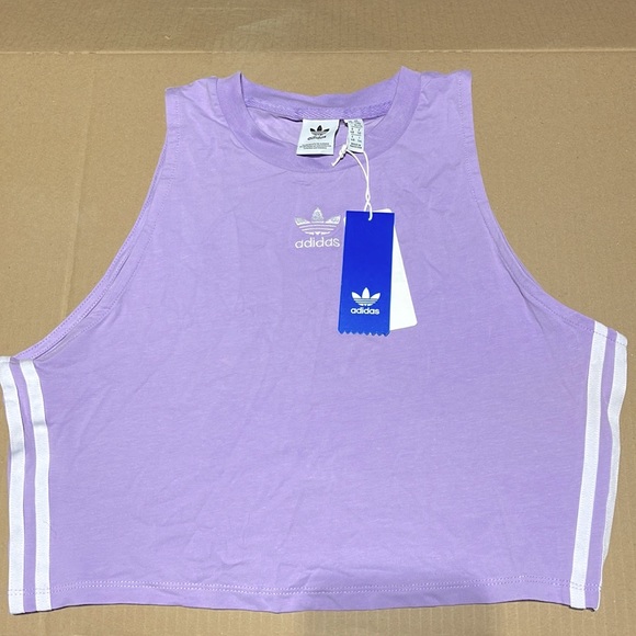lilac adidas crop top